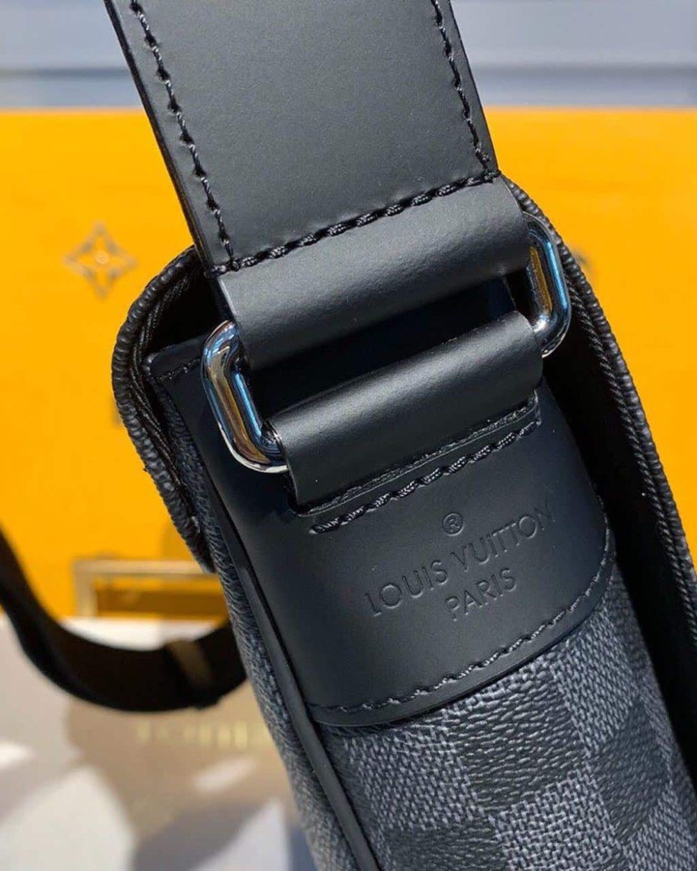 1:1 Replica Louis Vuitton LV District PM Damier Graphite Canvas Unique Bag For Men N41028 - 9.8in/25cm