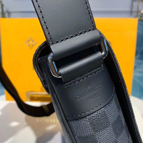 1:1 Replica Louis Vuitton LV District PM Damier Graphite Canvas Unique Bag For Men N41028 - 9.8in/25cm