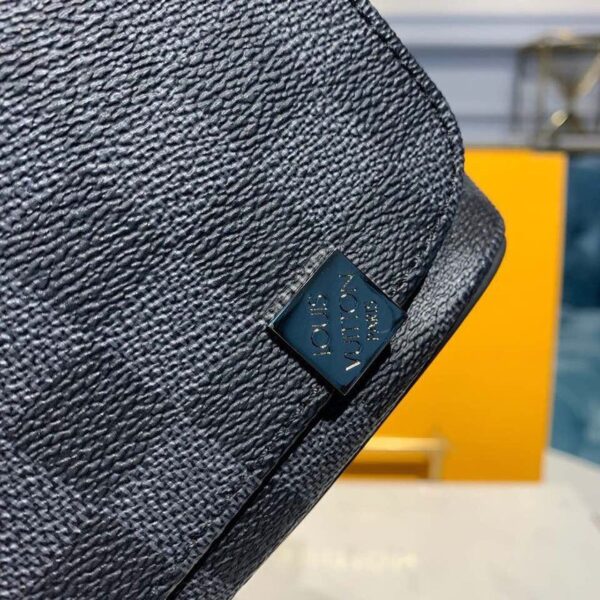 1:1 Replica Louis Vuitton LV District PM Damier Graphite Canvas Unique Bag For Men N41028 - 9.8in/25cm