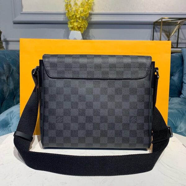 1:1 Replica Louis Vuitton LV District PM Damier Graphite Canvas Unique Bag For Men N41028 - 9.8in/25cm