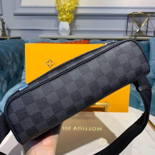 1:1 Replica Louis Vuitton LV District PM Damier Graphite Canvas Unique Bag For Men N41028 - 9.8in/25cm