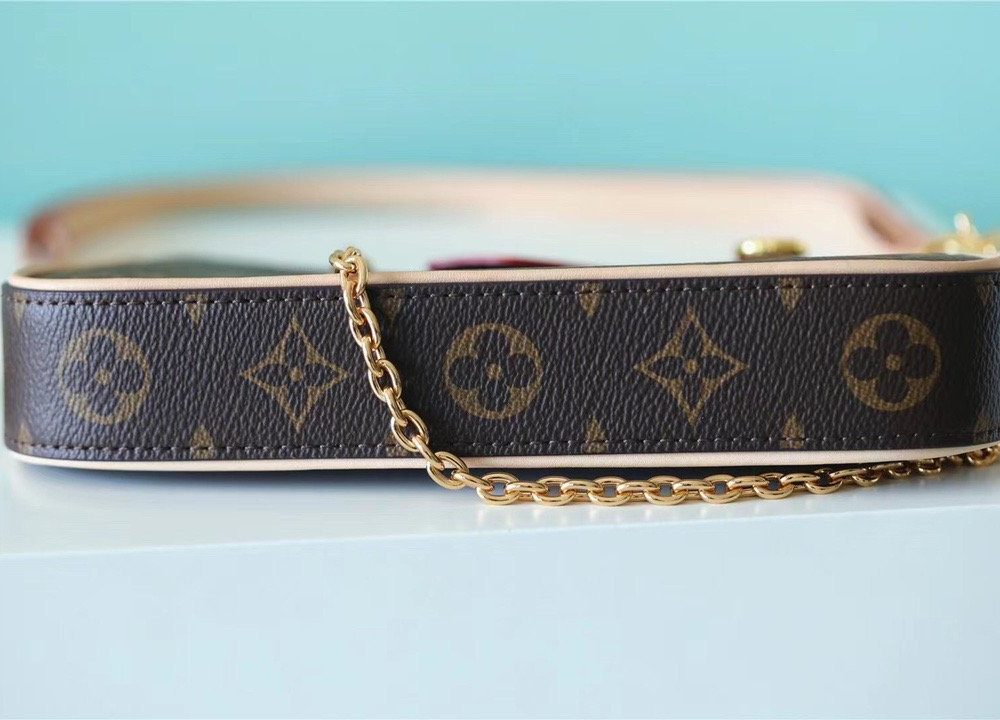 1:1 Replica Louis Vuitton LV Easy Pouch On Strap Monogram Canvas Luxury Bag For Women - 19cm/7.5in