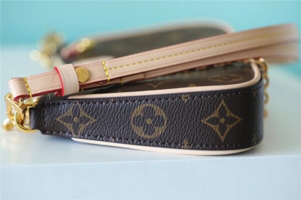 1:1 Replica Louis Vuitton LV Easy Pouch On Strap Monogram Canvas Luxury Bag For Women - 19cm/7.5in