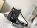 1:1 Replica Louis Vuitton LV Easy Pouch On Strap Monogram Empreinte Black Luxury Bag For Women M80349 - 7.5in/19cm