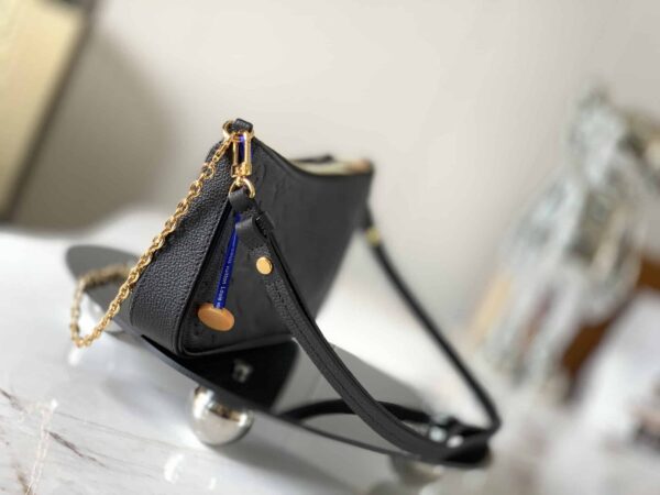 1:1 Replica Louis Vuitton LV Easy Pouch On Strap Monogram Empreinte Black Luxury Bag For Women M80349 - 7.5in/19cm