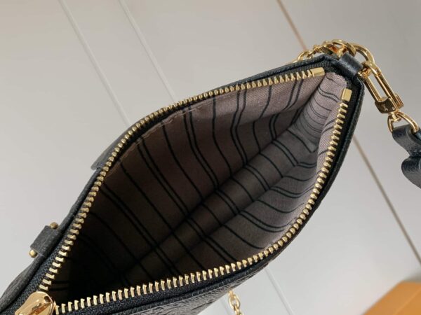 1:1 Replica Louis Vuitton LV Easy Pouch On Strap Monogram Empreinte Black Luxury Bag For Women M80349 - 7.5in/19cm