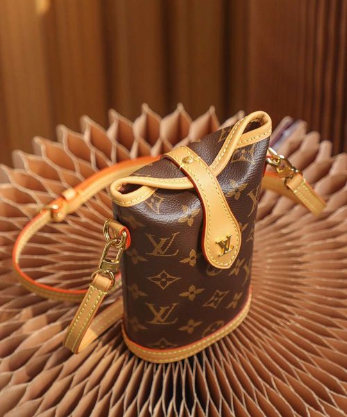 1:1 Replica Louis Vuitton LV Fold Me Pouch Brown Luxury Bag For Women M80874 - 18cm / 7.1in