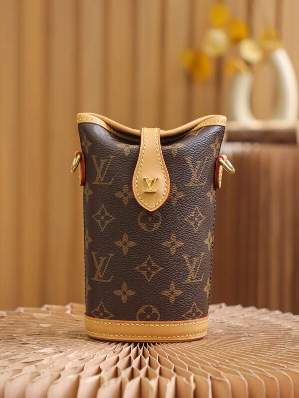 1:1 Replica Louis Vuitton LV Fold Me Pouch Brown Luxury Bag For Women M80874 - 18cm / 7.1in