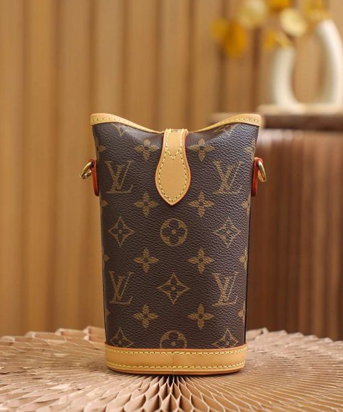 1:1 Replica Louis Vuitton LV Fold Me Pouch Brown Luxury Bag For Women M80874 - 18cm / 7.1in