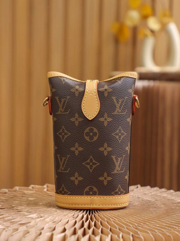 1:1 Replica Louis Vuitton LV Fold Me Pouch Brown Luxury Bag For Women M80874 - 18cm / 7.1in