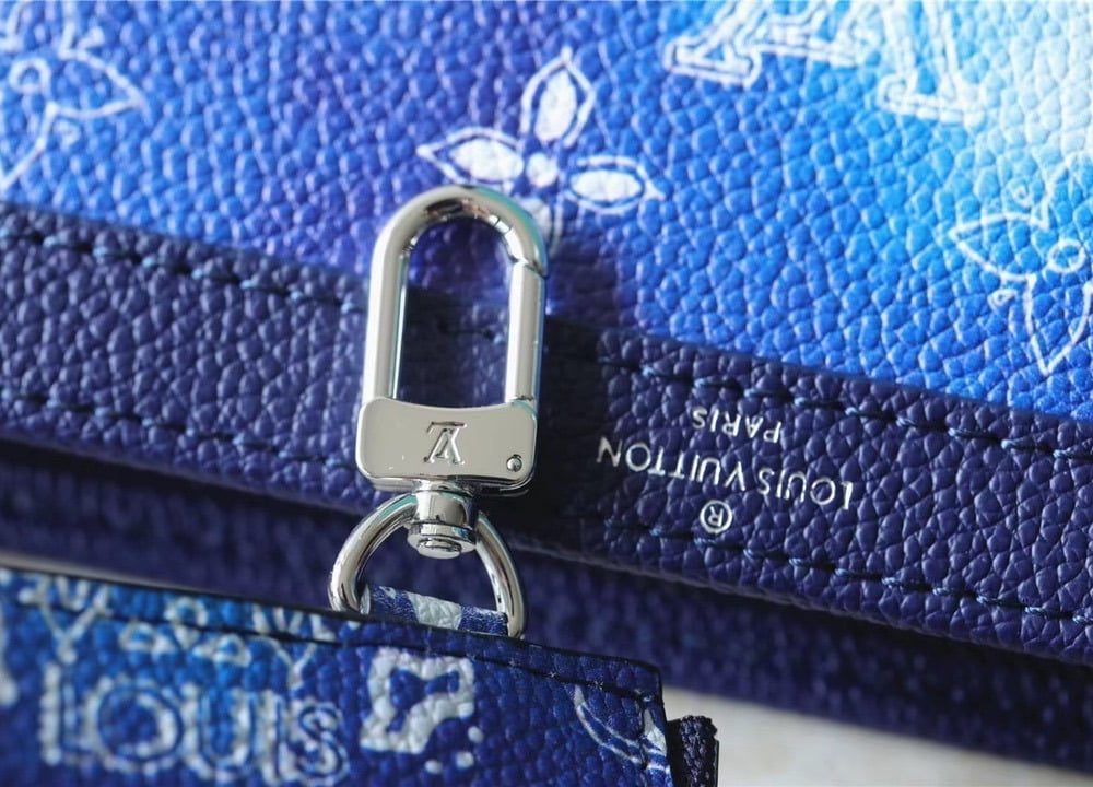 1:1 Replica Louis Vuitton LV Gaston Wearable Wallet Monogram Blue Unique Bag For Men M81431 - 8.7in/22cm