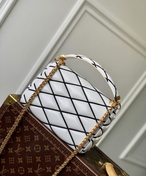 1:1 Replica Louis Vuitton LV GO-14 MM White/ Black Bag Luxury Bag For Women M22890- 9.1 Inches/ 23 Cm