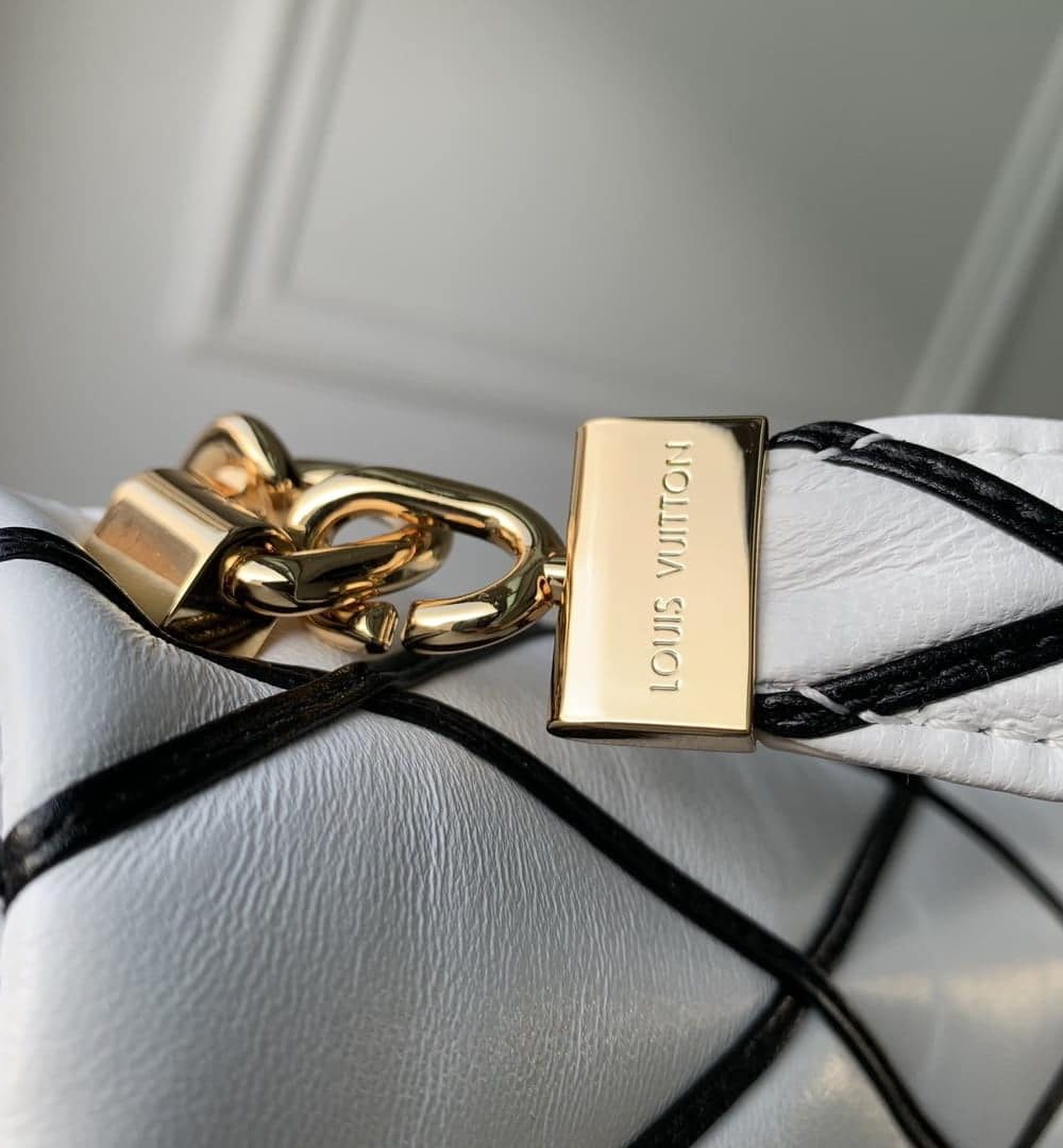 1:1 Replica Louis Vuitton LV GO-14 MM White/ Black Bag Luxury Bag For Women M22890- 9.1 Inches/ 23 Cm