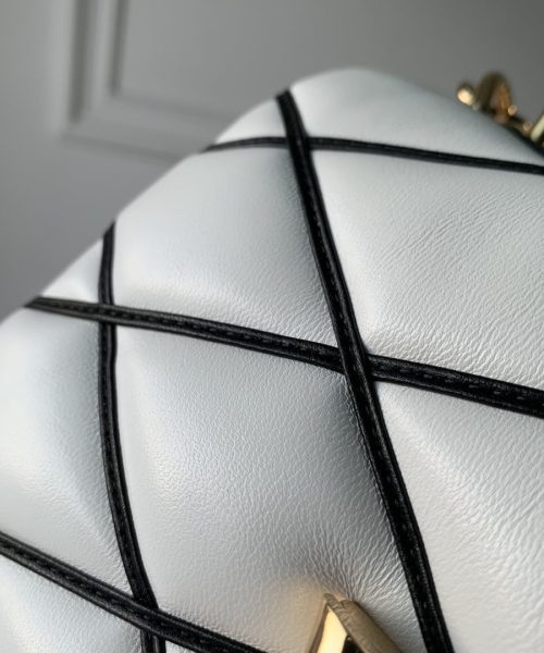 1:1 Replica Louis Vuitton LV GO-14 MM White/ Black Bag Luxury Bag For Women M22890- 9.1 Inches/ 23 Cm