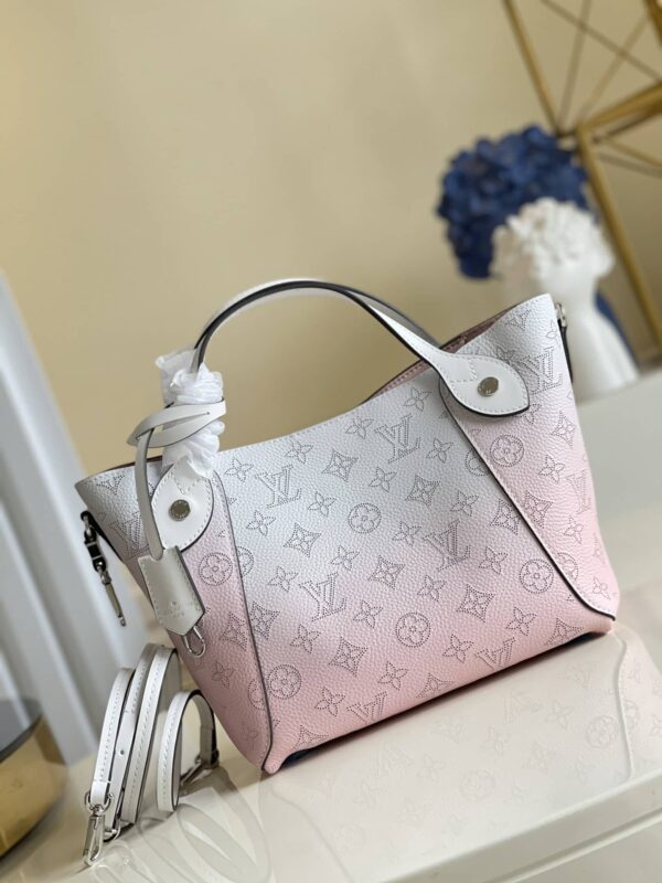 1:1 Replica Louis Vuitton LV Hina PM Bucket Bag Gradient Pink Luxury Bag For Women M57858 - 9in/23cm