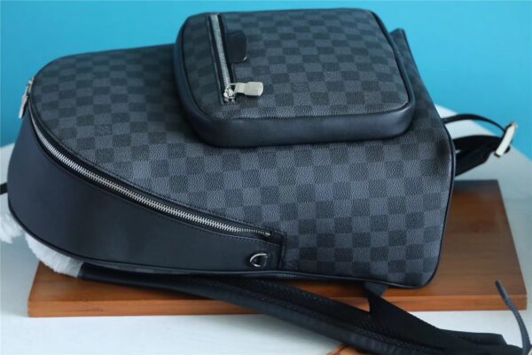 1:1 Replica Louis Vuitton LV Josh Backpack Damier Graphite Canvas Unique Bag For Men N40365 - 40cm
