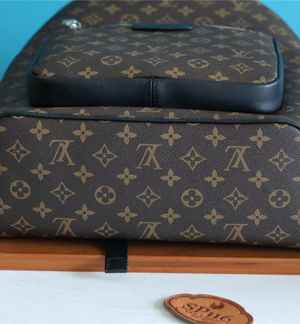 1:1 Replica Louis Vuitton LV Josh Backpack Monogram Macassar Unique Bag For Men M45349 - 15.7in/40cm