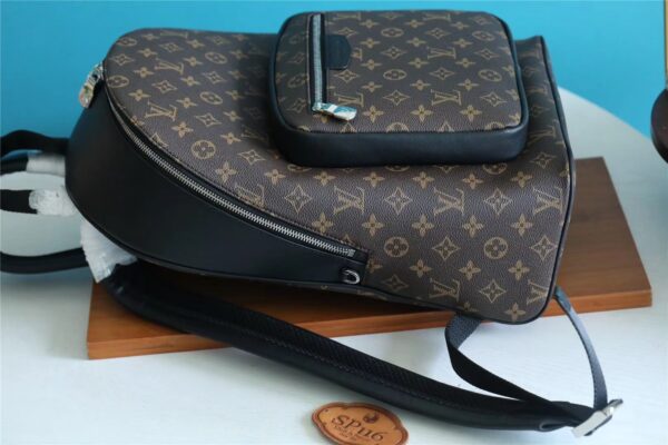 1:1 Replica Louis Vuitton LV Josh Backpack Monogram Macassar Unique Bag For Men M45349 - 15.7in/40cm