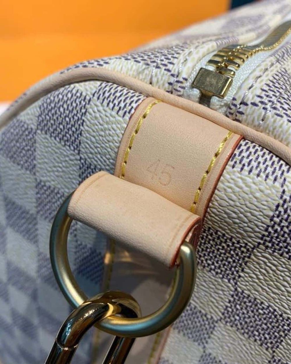 1:1 Replica Louis Vuitton LV Keepall Bandouliere 45 Damier Azur Canvas Luxury Bag For Women N41430 - 17.7in/45cm