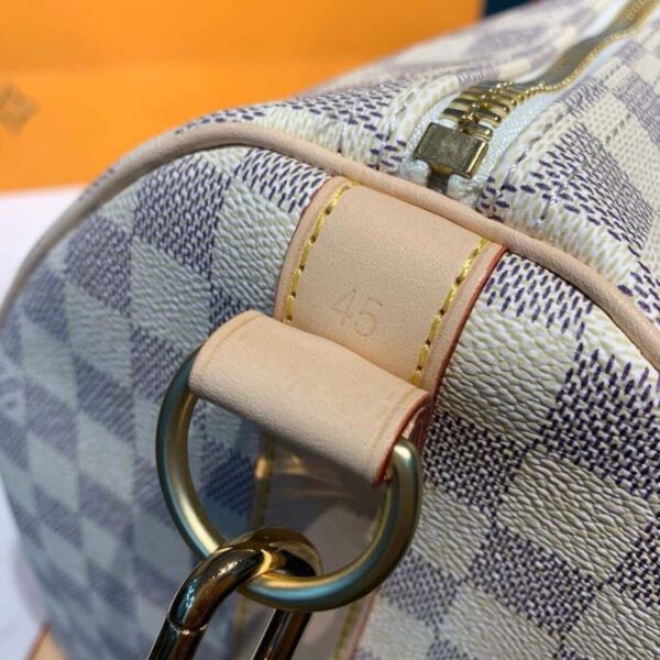 1:1 Replica Louis Vuitton LV Keepall Bandouliere 45 Damier Azur Canvas Luxury Bag For Women N41430 - 17.7in/45cm