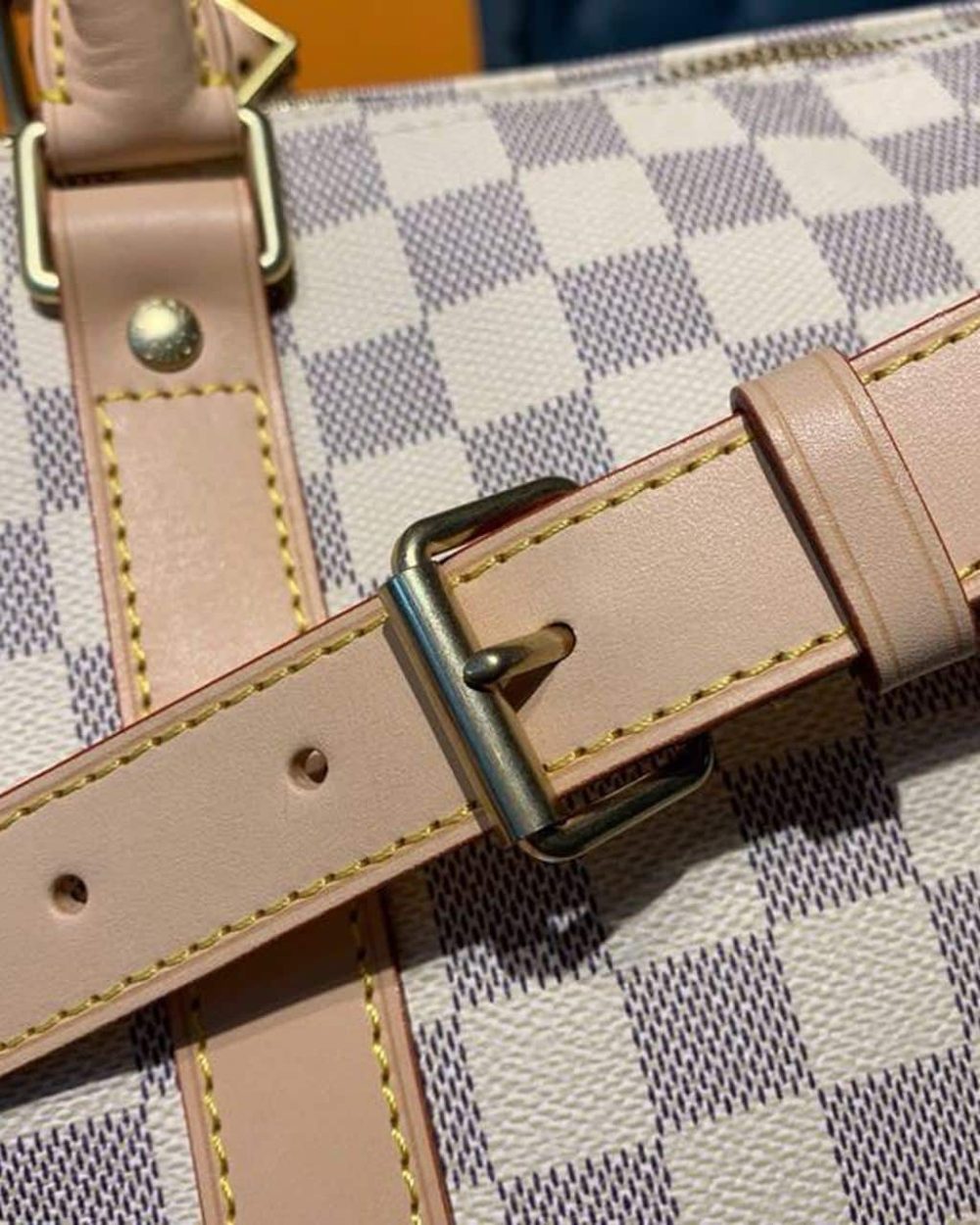 1:1 Replica Louis Vuitton LV Keepall Bandouliere 45 Damier Azur Canvas Luxury Bag For Women N41430 - 17.7in/45cm