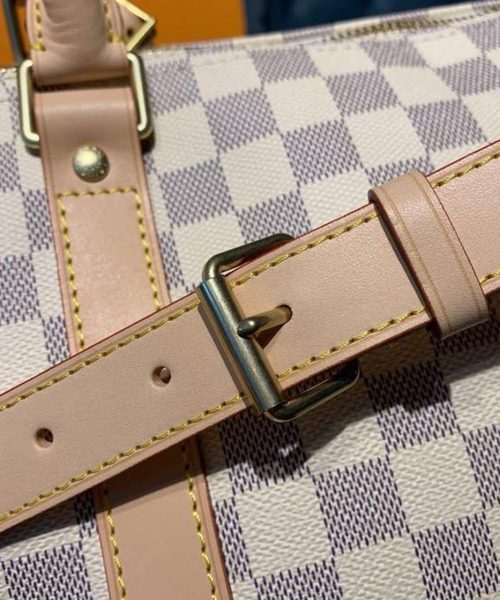 1:1 Replica Louis Vuitton LV Keepall Bandouliere 45 Damier Azur Canvas Luxury Bag For Women N41430 - 17.7in/45cm