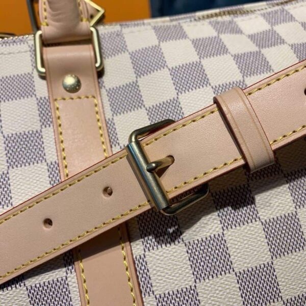 1:1 Replica Louis Vuitton LV Keepall Bandouliere 45 Damier Azur Canvas Luxury Bag For Women N41430 - 17.7in/45cm