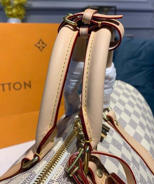 1:1 Replica Louis Vuitton LV Keepall Bandouliere 45 Damier Azur Canvas Luxury Bag For Women N41430 - 17.7in/45cm
