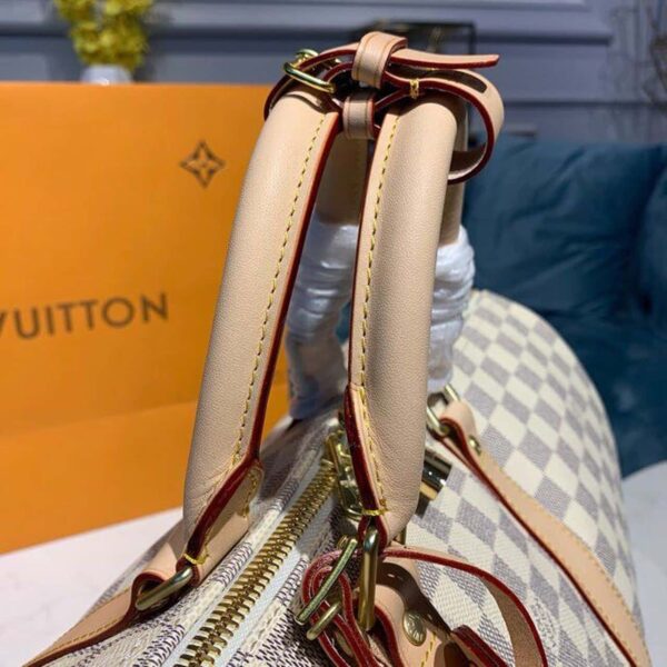 1:1 Replica Louis Vuitton LV Keepall Bandouliere 45 Damier Azur Canvas Luxury Bag For Women N41430 - 17.7in/45cm