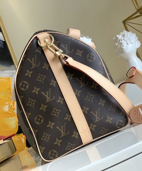 1:1 Replica Louis Vuitton LV Keepall Bandouliere 45 Monogram Canvas Luxury Bag For Women M41418 - 17.7in/45cm