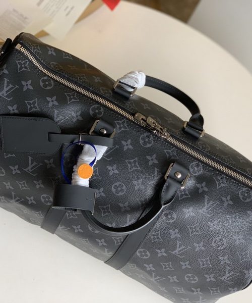 1:1 Replica Louis Vuitton LV Keepall Bandouliere 45 Monogram Eclipse Canvas Unique Bag For Men M40569 - 17.7in/45cm