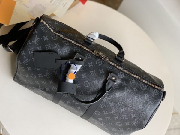 1:1 Replica Louis Vuitton LV Keepall Bandouliere 45 Monogram Eclipse Canvas Unique Bag For Men M40569 - 17.7in/45cm
