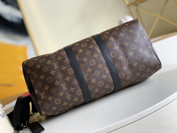 1:1 Replica Louis Vuitton LV Keepall Bandouliere 45 Monogram Macassar Canvas Unique Bag For Men M56711 - 17.7in/45cm