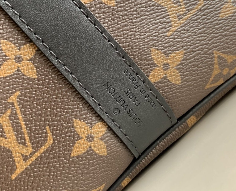 1:1 Replica Louis Vuitton LV Keepall Bandouliere 45 Monogram Macassar Canvas Unique Bag For Men M56711 - 17.7in/45cm