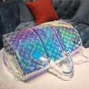 1:1 Replica Louis Vuitton LV Keepall Bandouliere 50 Monogram PVC Iridescent Prism By Virgil Abloh Unique Bag For Men M53271 - 19.7in/50cm