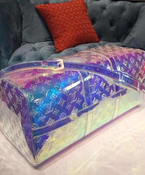 1:1 Replica Louis Vuitton LV Keepall Bandouliere 50 Monogram PVC Iridescent Prism By Virgil Abloh Unique Bag For Men M53271 - 19.7in/50cm