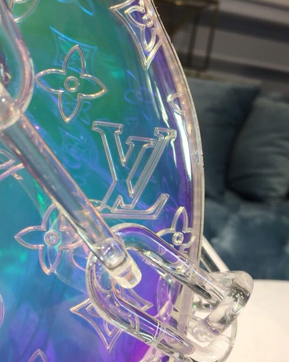 1:1 Replica Louis Vuitton LV Keepall Bandouliere 50 Monogram PVC Iridescent Prism By Virgil Abloh Unique Bag For Men M53271 - 19.7in/50cm