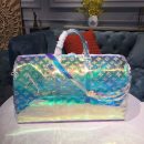 1:1 Replica Louis Vuitton LV Keepall Bandouliere 50 Monogram PVC Iridescent Prism By Virgil Abloh Unique Bag For Men M53271 - 19.7in/50cm