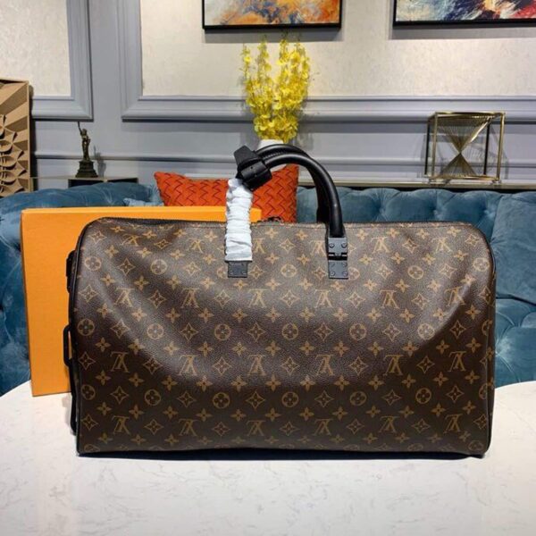1:1 Replica Louis Vuitton LV Keepall Bandouliere 50 Monogram Solar Ray Canvas Black/Orange By Virgil Abloh Unique Bag For Men M44471 - 19.7in/50cm