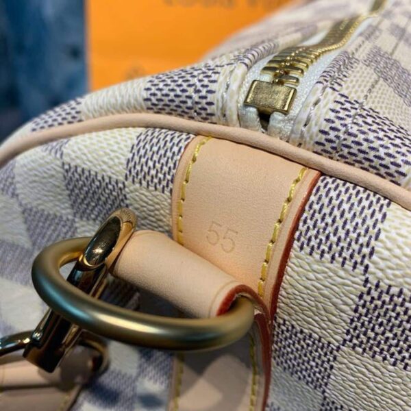 1:1 Replica Louis Vuitton LV Keepall Bandouliere 55 Damier Azur Canvas Luxury Bag For Women N41429 - 21.7in/55cm