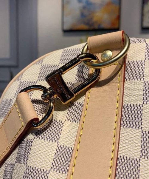 1:1 Replica Louis Vuitton LV Keepall Bandouliere 55 Damier Azur Canvas Luxury Bag For Women N41429 - 21.7in/55cm