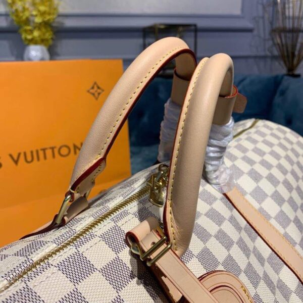 1:1 Replica Louis Vuitton LV Keepall Bandouliere 55 Damier Azur Canvas Luxury Bag For Women N41429 - 21.7in/55cm