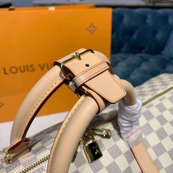 1:1 Replica Louis Vuitton LV Keepall Bandouliere 55 Damier Azur Canvas Luxury Bag For Women N41429 - 21.7in/55cm