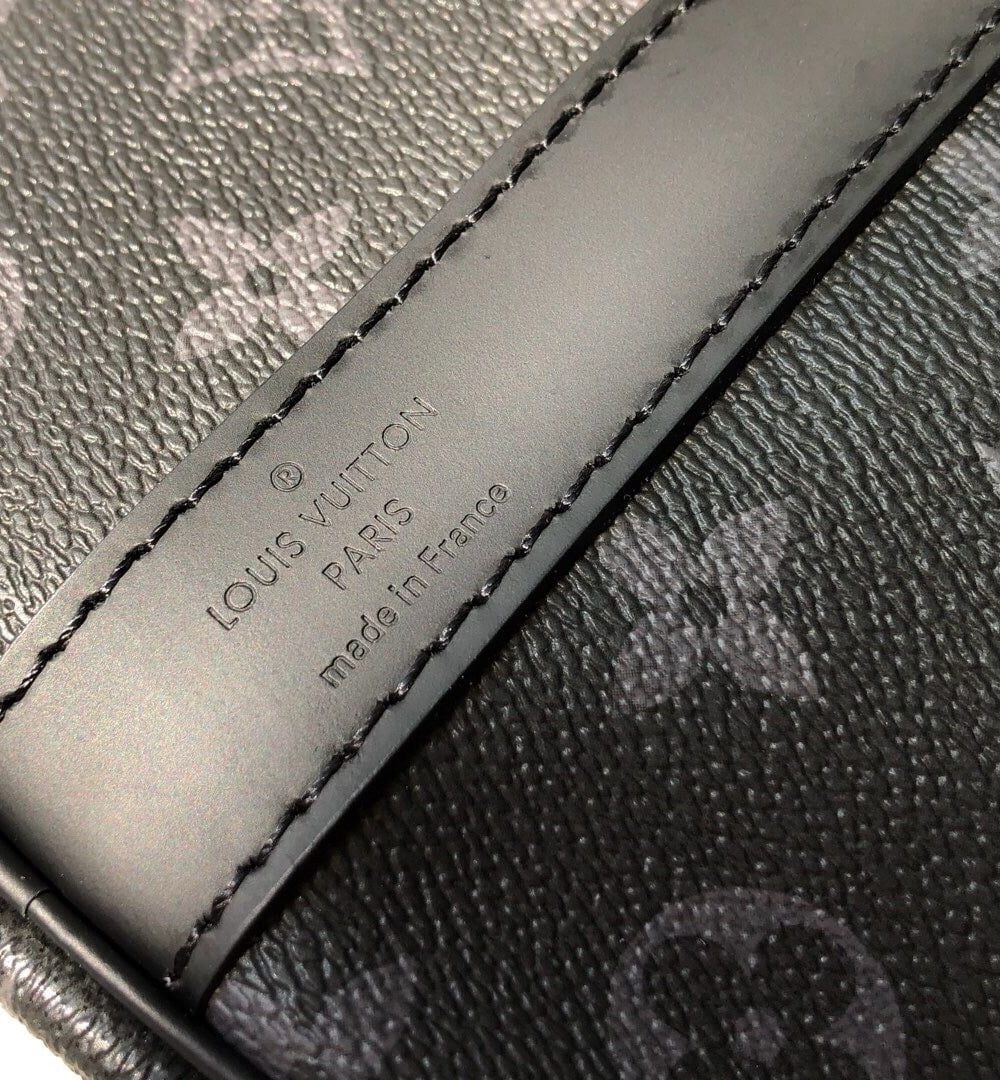 1:1 Replica Louis Vuitton LV Keepall Bandouliere 55 Monogram Eclipse Canvas Unique Bag For Men M40605 - 21.7in/55cm