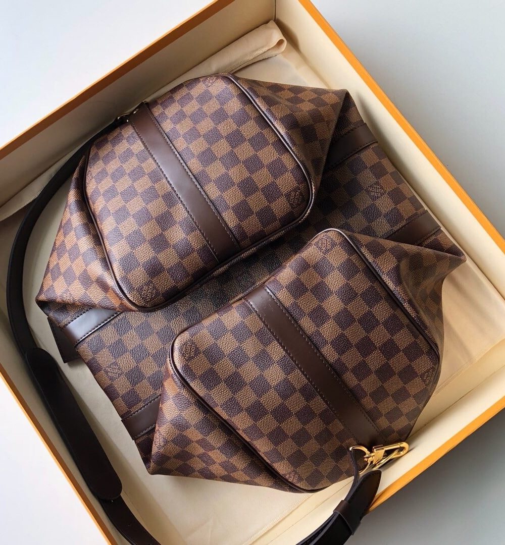 1:1 Replica Louis Vuitton LV Keepall Bandoulière 45 Damier Ebene Canvas Luxury bag For Women N41428 - 45cm
