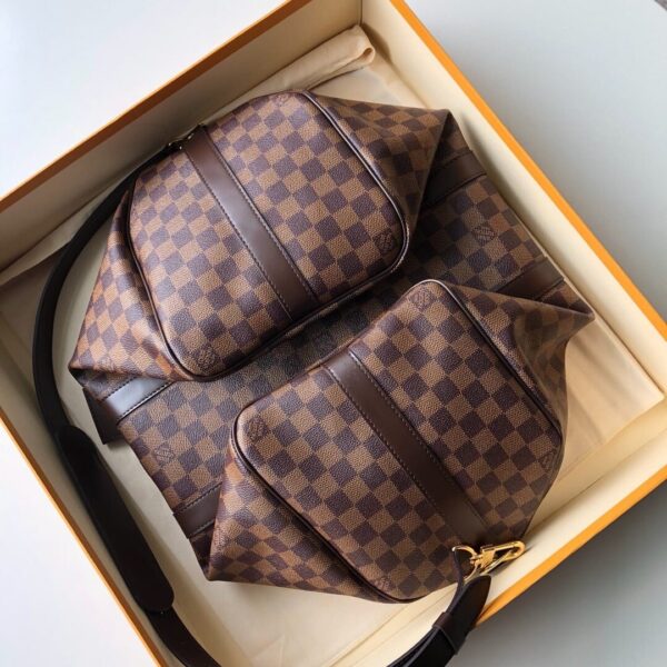 1:1 Replica Louis Vuitton LV Keepall Bandoulière 45 Damier Ebene Canvas Luxury bag For Women N41428 - 45cm