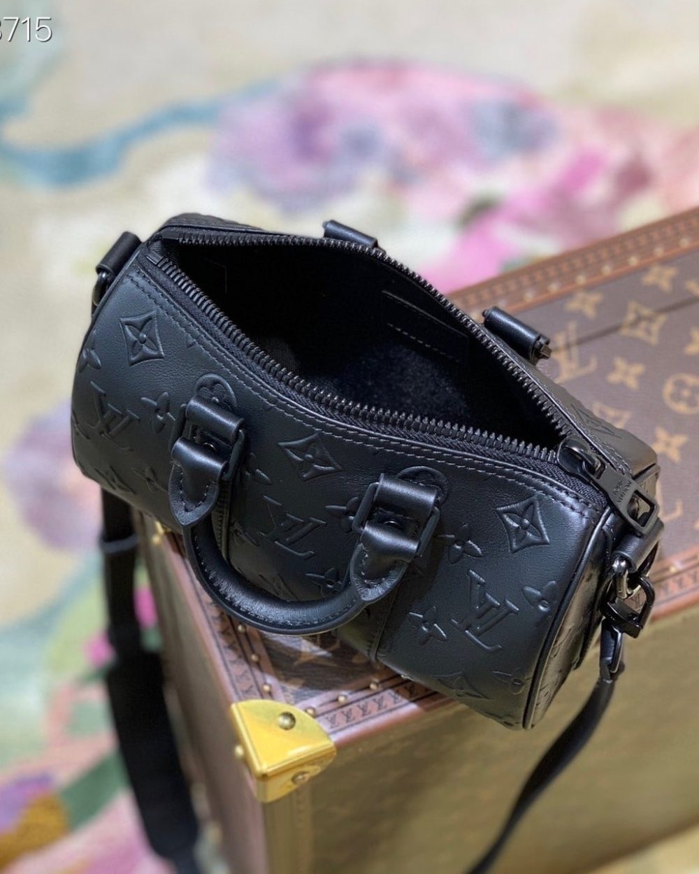 1:1 Replica Louis Vuitton LV Keepall XS Monogram Seal Black Luxury Bag For Women M57960 - 8.3in/21cm