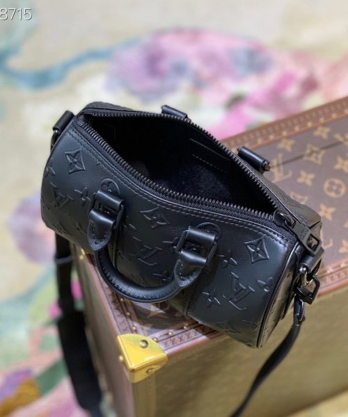 1:1 Replica Louis Vuitton LV Keepall XS Monogram Seal Black Luxury Bag For Women M57960 - 8.3in/21cm