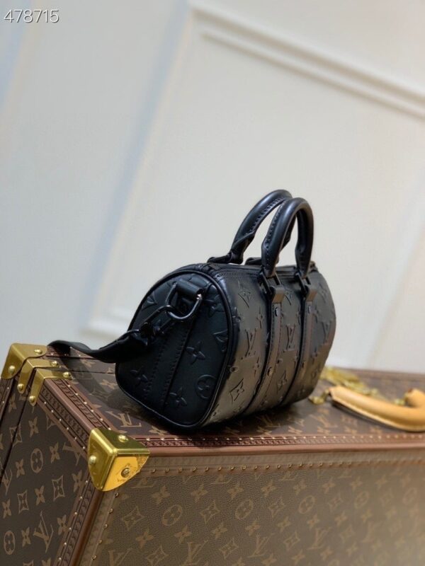 1:1 Replica Louis Vuitton LV Keepall XS Monogram Seal Black Luxury Bag For Women M57960 - 8.3in/21cm