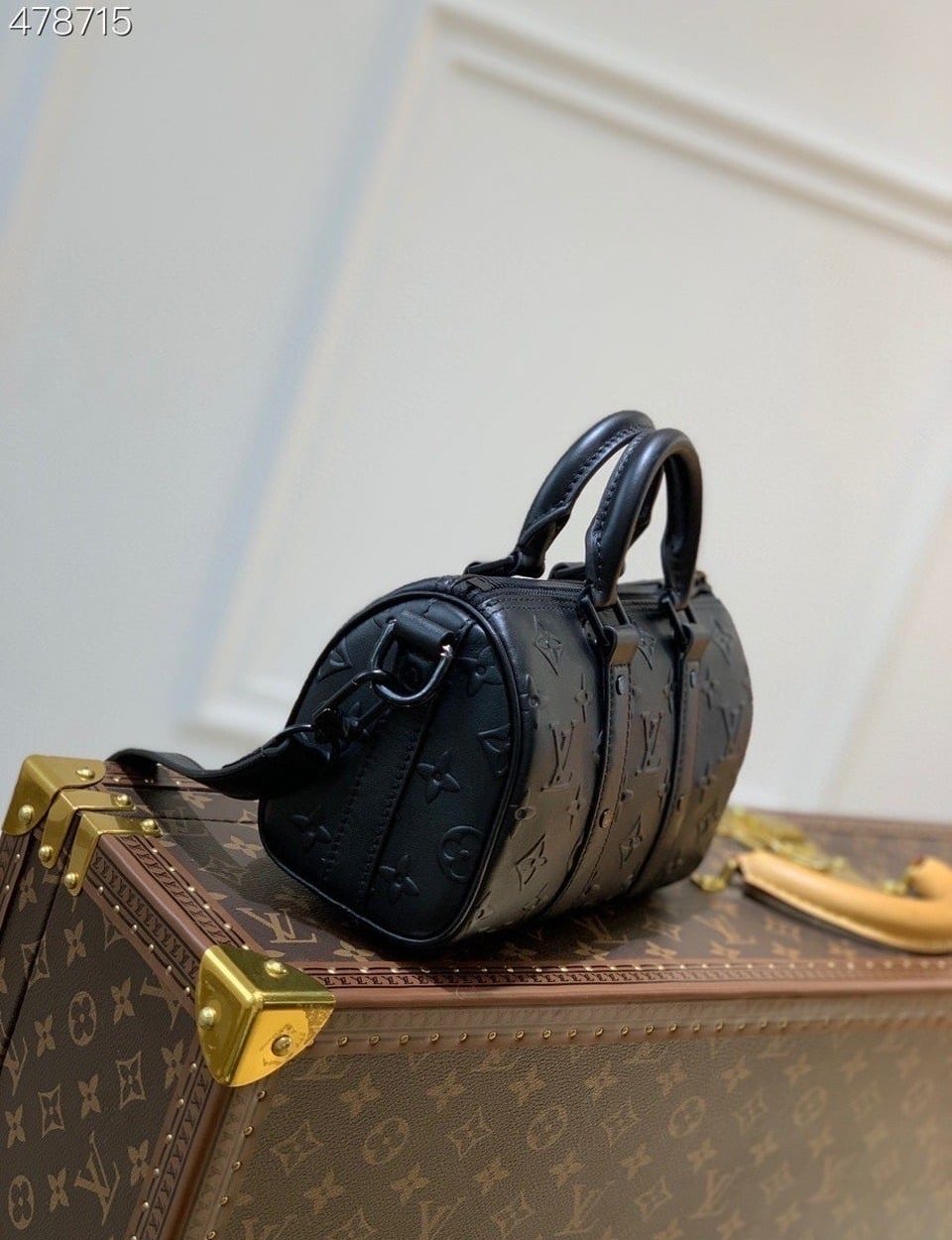 1:1 Replica Louis Vuitton LV Keepall XS Monogram Seal Black Luxury Bag For Women M57960 - 8.3in/21cm